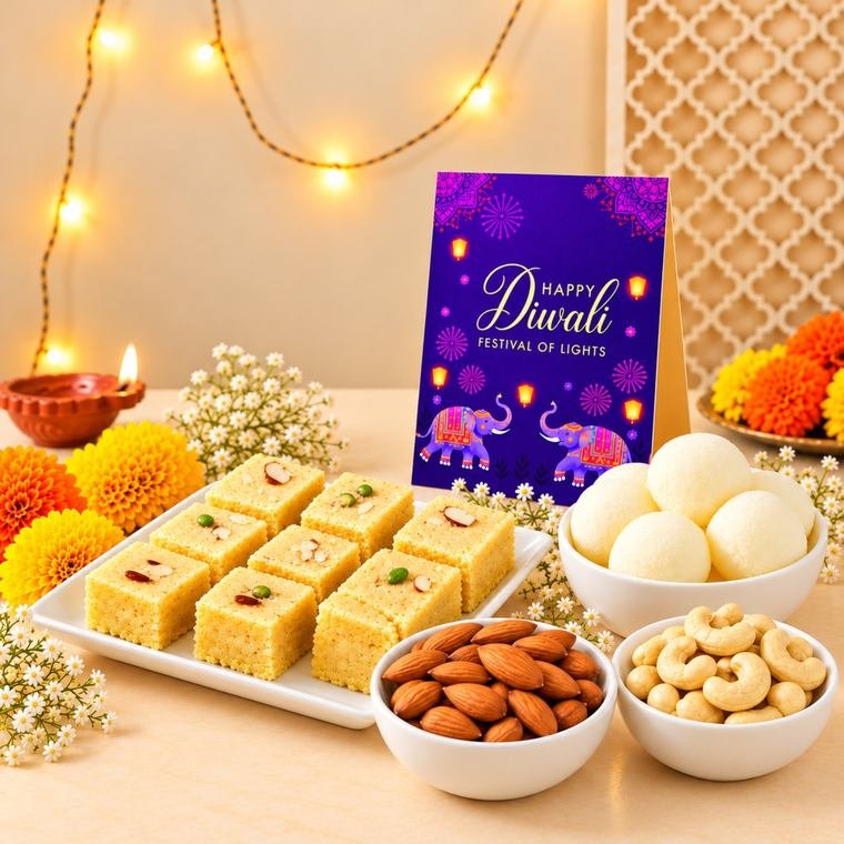 Soan Papdi and Rasgulla